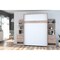 Bestar Cielo 99W Full Murphy Bed with Floating Shelves and Drawers (98W), Rustic Brown & White 80891-000009 - alternate 6